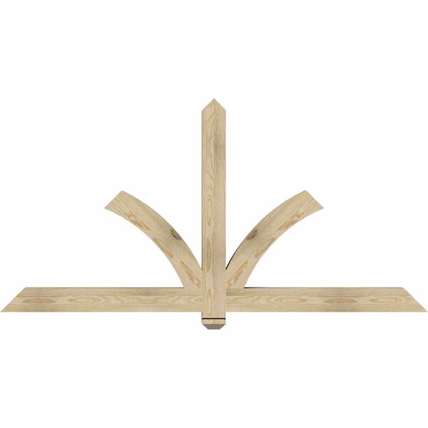 Ekena Millwork Redmond Rough Sawn Timber Gable Bracket, Douglas Fir, 72"W x 36"H x 4"D x 4"F, 12/12 Pitch GBW072X36X0404RED00RDF - main